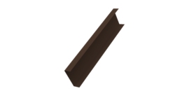 Декоративная накладка на столб универсальная 80х80 для забора жалюзи 0,5 Velur X RAL 8017 шоколад (2м)