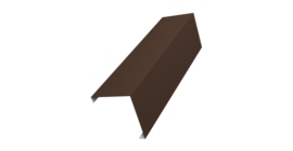 Декоративная накладка на столб универсальная угловая 62х55 для забора жалюзи 0,5 Rooftop Бархат RAL 8017 шоколад (3м)