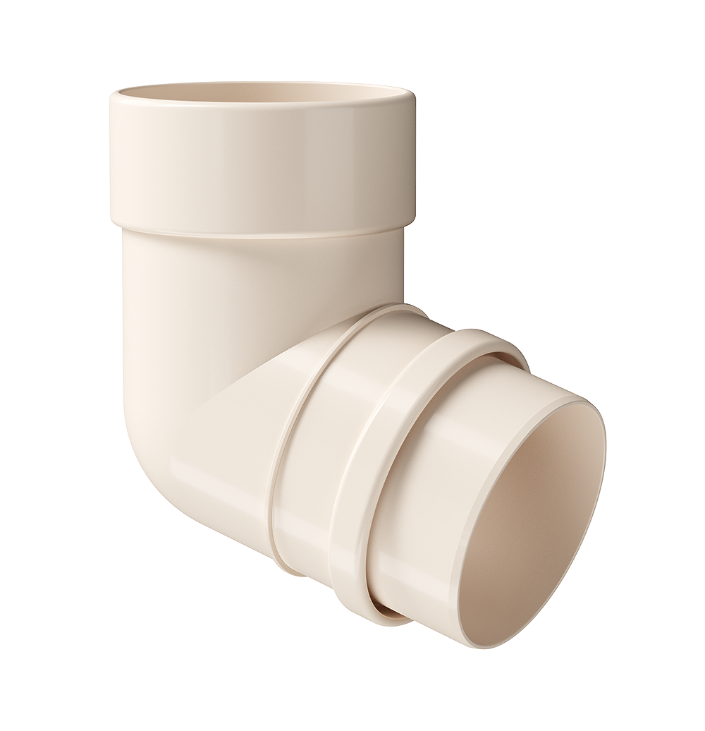 Колено водосточное 72˚ Lux, латте