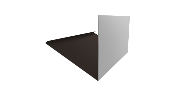 Планка примыкание верхнее к трубе фальц 0,5 Drap RR 32 темно-коричневый (2м)