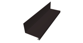 Планка примыкание нижнее к трубе фальц Grand Line 0,5 Satin Matt RAL 9005 черный (3м)