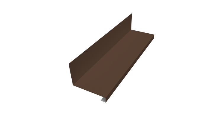Планка примыкание нижнее к трубе для Кликфальц Pro 0,45 Drap TR RAL 8017 шоколад (3м)