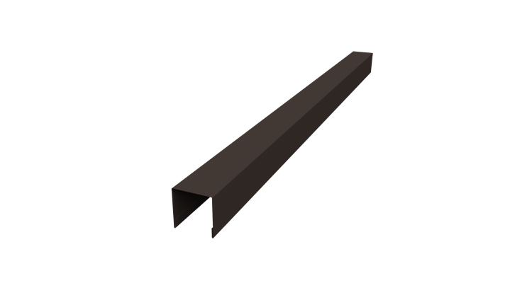 Планка вертикальная лицевая для забора жалюзи Palermo 0,5 Velur X RR 32 темно-коричневый (1,8м)