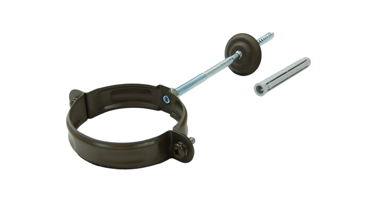 Хомут трубы GL PU Matt 90 мм RR 32 темно-коричневый