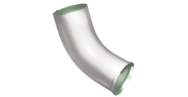 Колено стока GL PE 100 мм RAL 9003 сигнальный белый