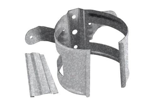 Кронштейн трубы на дерево GL ZN 100 мм Zn цинк