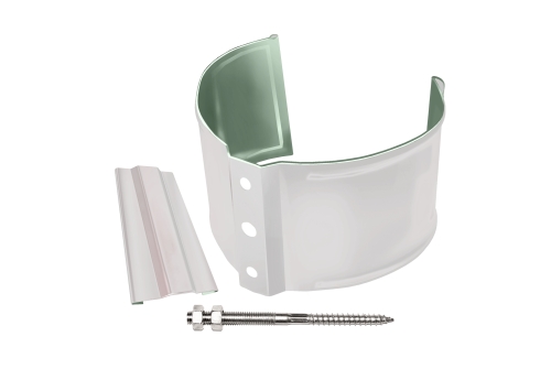 Кронштейн трубы на кирпич GL PE 100 мм RAL 9003 сигнальный белый