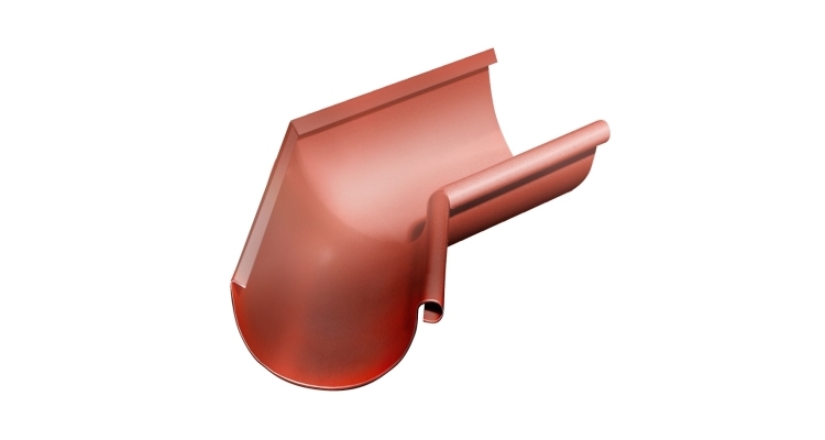 Угол желоба внутренний Grand Line PU 135 гр 125 мм RAL 8004 терракота