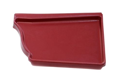 Заглушка правая Vortex 127мм RAL 3005 красное вино